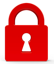 Secure lock icon for password challenge